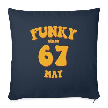 Funky Birthday: May 1967 - Flower Power - Sofa pillowcase 17,3'' x 17,3'' (45 x 45 cm) - navy - Front