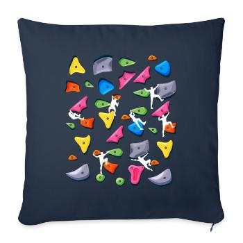 Escalade - Bloc Bloc - Housse de coussin décorative 45 x 45 cm - bleu marine - Devant