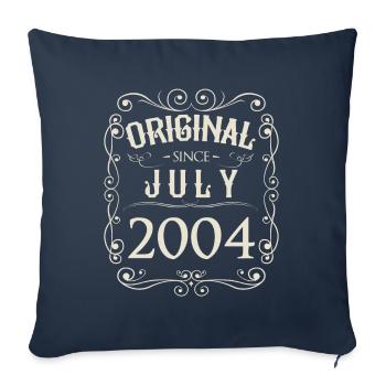 Vintage - Original depuis l'anniversaire de juillet 2004 - Housse de coussin décorative 45 x 45 cm - bleu marine - Devant