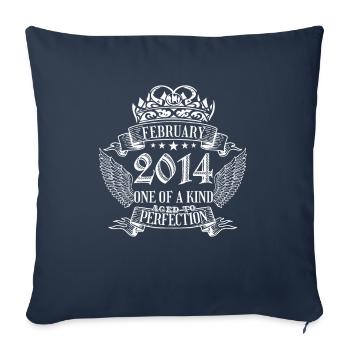 One of a Kind February 2014 Birthday - Sofa pillowcase 17,3'' x 17,3'' (45 x 45 cm) - navy - Front