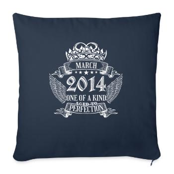One of a Kind March 2014 Birthday - Sofa pillowcase 17,3'' x 17,3'' (45 x 45 cm) - navy - Front