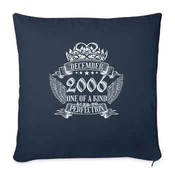 One of a Kind December 2006 Birthday - Sofa pillowcase 17,3'' x 17,3'' (45 x 45 cm) - navy - Front