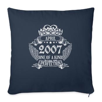 One of a Kind April 2007 Birthday - Sofa pillowcase 17,3'' x 17,3'' (45 x 45 cm) - navy - Front