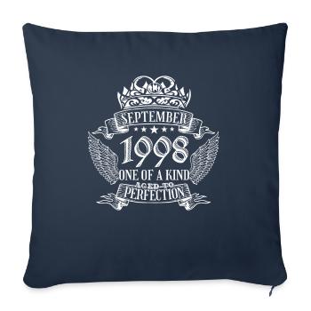 One of a Kind September 1998 Birthday - Sofa pillowcase 17,3'' x 17,3'' (45 x 45 cm) - navy - Front