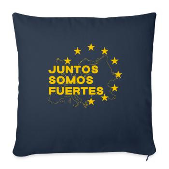 Europe - Together we are strong - European Union - Sofa pillowcase 17,3'' x 17,3'' (45 x 45 cm) - navy - Front