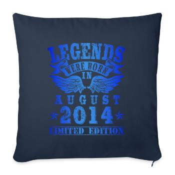Legends were born in August 2014 Birthday - Sofa pillowcase 17,3'' x 17,3'' (45 x 45 cm) - navy - Front
