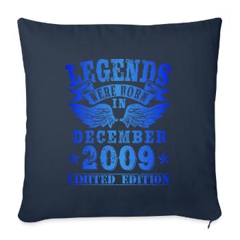 Legends were born in December 2009. If real leg - Sofa pillowcase 17,3'' x 17,3'' (45 x 45 cm) - navy - Front