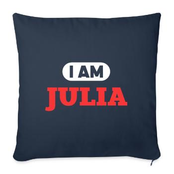 Julia Name Spruch für stolze Julias - Sofakissenbezug 45 x 45 cm - Navy - Vorne