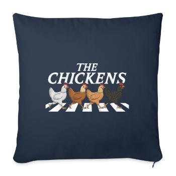 The Chickens Chickens Chicken Funny Music - Sofa pillowcase 17,3'' x 17,3'' (45 x 45 cm) - navy - Front