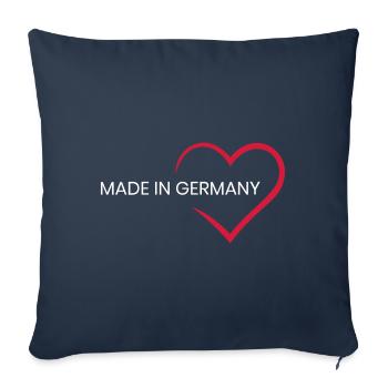 MADE IN GERMANY - Sofa pillowcase 17,3'' x 17,3'' (45 x 45 cm) - navy - Front