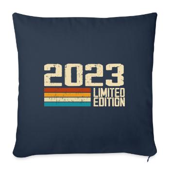 Born in 2023 - Vintage 2023 Retro Anniversary - Sofa pillowcase 17,3'' x 17,3'' (45 x 45 cm) - navy - Front