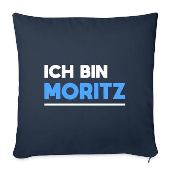 Moritz Name Spruch für stolze Moritzs - Sofakissenbezug 45 x 45 cm - Navy - Vorne