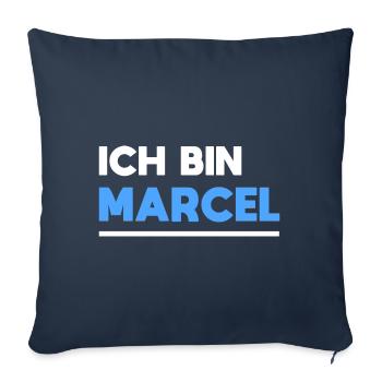 Marcel Name Spruch für stolze Marcels - Sofakissenbezug 45 x 45 cm - Navy - Vorne