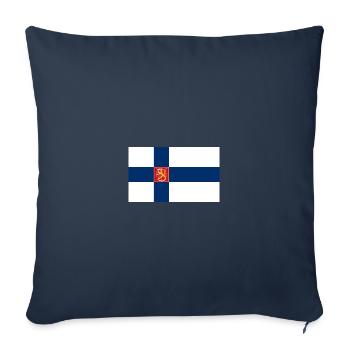 State Flag of Finland (small) - Sofa pillowcase 17,3'' x 17,3'' (45 x 45 cm) - navy - Front