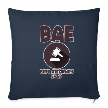 Bae Best Attorney Ever 4 - Housse de coussin décorative 45 x 45 cm - bleu marine - Devant