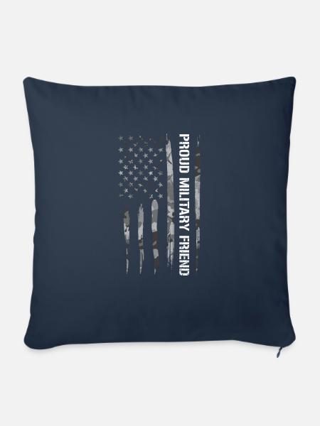 Proud Military Friend - Sofakissenbezug 45 x 45 cm - Navy