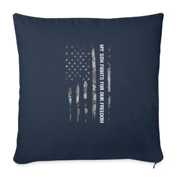 My Son Fights For Our Freedom - Sofa pillowcase 17,3'' x 17,3'' (45 x 45 cm) - navy - Front