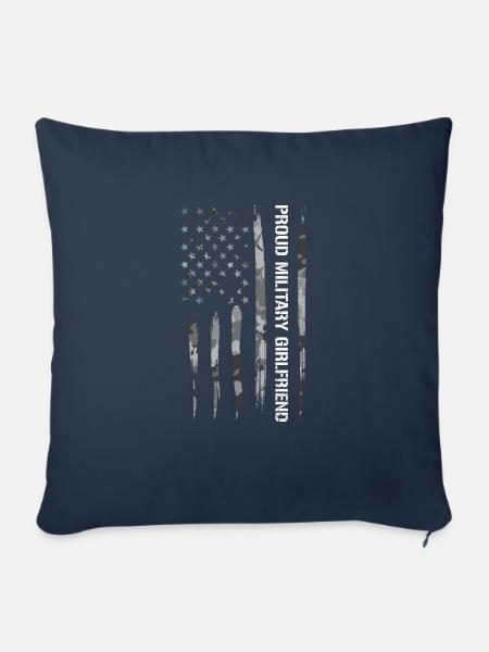 Proud Military Girlfriend - Sofakissenbezug 45 x 45 cm - Navy