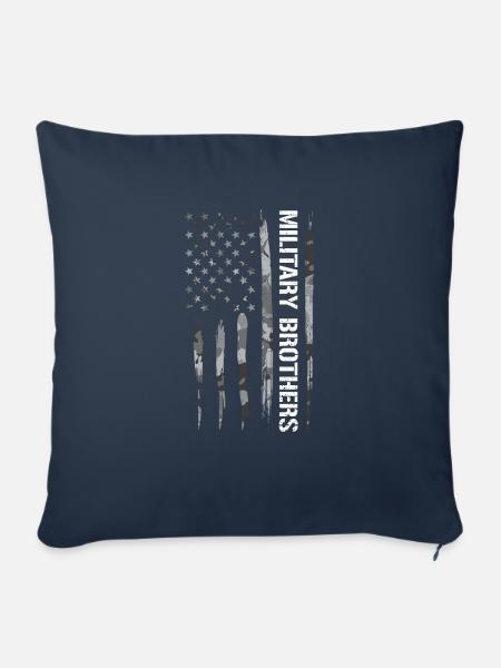 Military Brothers - American Flag - Sofakissenbezug 45 x 45 cm - Navy