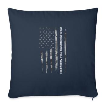 Back-To-Back Undefeated World Wa... - Housse de coussin décorative 45 x 45 cm - bleu marine - Devant