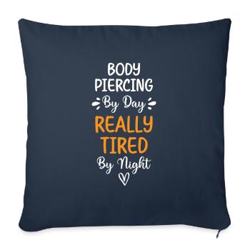 Profession Pain Body Jewelry Studio - Sofa pillowcase 17,3'' x 17,3'' (45 x 45 cm) - navy - Front
