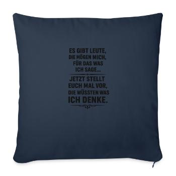 Stellt euch vor sie wissen was ich denke - Sofakissenbezug 45 x 45 cm - Navy - Vorne