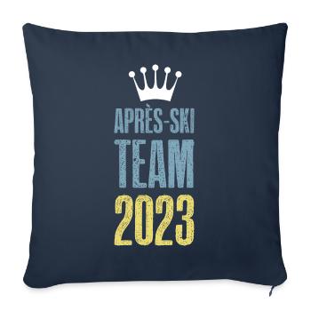 Apres Ski 2023 Krone - Sofakissenbezug 45 x 45 cm - Navy - Vorne