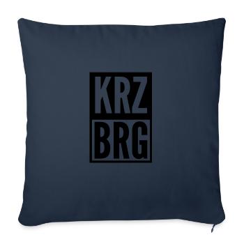 Krzbrg - Kreuzberg - Housse de coussin décorative 45 x 45 cm - bleu marine - Devant