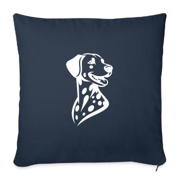 Proud Dalmatian Elegant Dog Portrait - Sofa pillowcase 17,3'' x 17,3'' (45 x 45 cm) - navy - Front