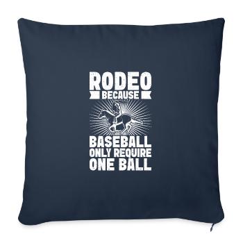 Rodéo Équitation Rodéo Ne nécessite que Cowboy - Housse de coussin décorative 45 x 45 cm - bleu marine - Devant