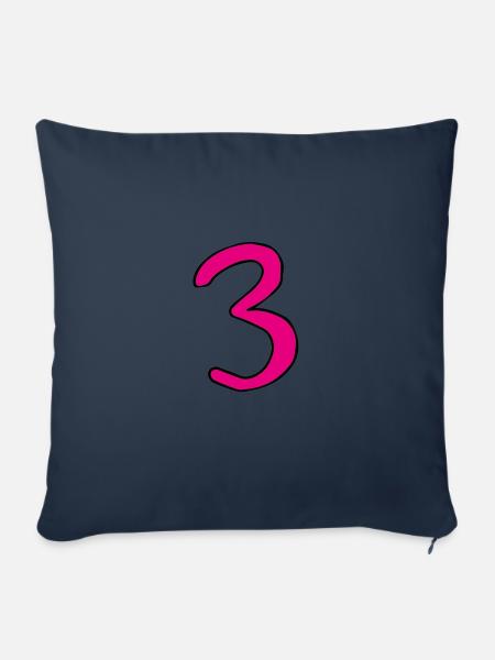 3 in pink - Sofakissenbezug 45 x 45 cm - Navy