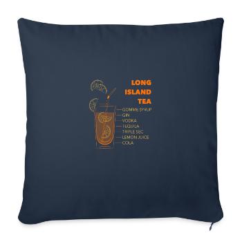 Long Iceland Ice Tea Cocktail Gift - Sofa pillowcase 17,3'' x 17,3'' (45 x 45 cm) - navy - Front
