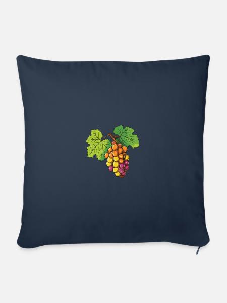 Weintrauben Frucht - Sofakissenbezug 45 x 45 cm - Navy