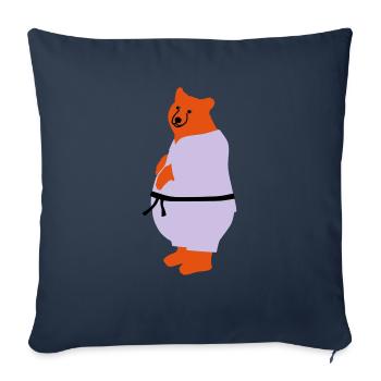 Taekwondo Bär - Sofakissenbezug 45 x 45 cm - Navy - Vorne