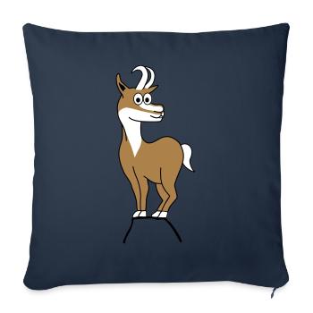 Mountain chamois, chamois on the mountain - Sofa pillowcase 17,3'' x 17,3'' (45 x 45 cm) - navy - Front