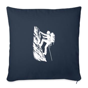 Hobby Mountaineer climbing on the mountain - Sofa pillowcase 17,3'' x 17,3'' (45 x 45 cm) - navy - Front