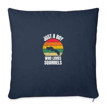 Only a boy of squirrels loves squirrels - Sofa pillowcase 17,3'' x 17,3'' (45 x 45 cm) - navy - Front