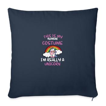 Unicorn Costume Party Gift Fantasy Unicorn - Sofa pillowcase 17,3'' x 17,3'' (45 x 45 cm) - navy - Front