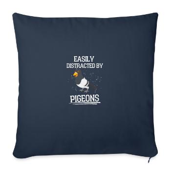 Pigeonnier pigeonnier pigeon pigeon pigeon cadeau - Housse de coussin décorative 45 x 45 cm - bleu marine - Devant