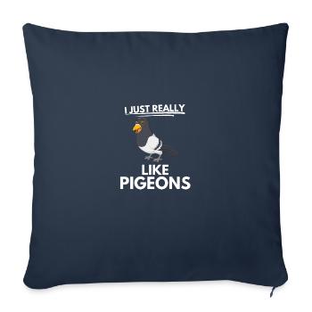 Funny Gift Dovecote Bird Animal Pigeon - Sofa pillowcase 17,3'' x 17,3'' (45 x 45 cm) - navy - Front