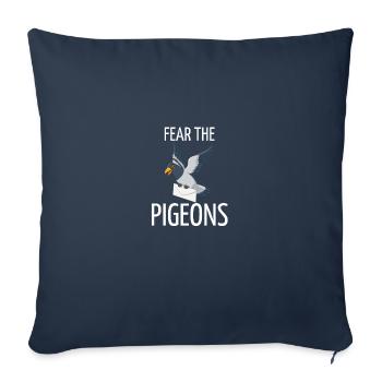 pigeonnier pigeon reproducteur pigeon cadeau pigeon - Housse de coussin décorative 45 x 45 cm - bleu marine - Devant