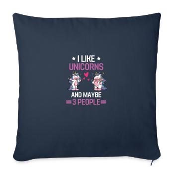 Fantasy Animal Magical Creature Gift Unicorn - Sofa pillowcase 17,3'' x 17,3'' (45 x 45 cm) - navy - Front