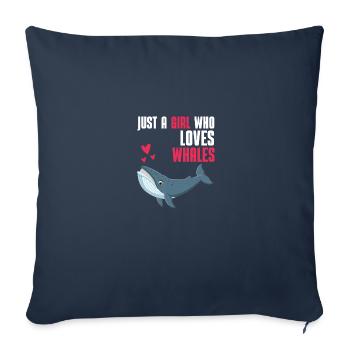 Killer Whale Ocean Animal Girl Gift Whale - Sofa pillowcase 17,3'' x 17,3'' (45 x 45 cm) - navy - Front