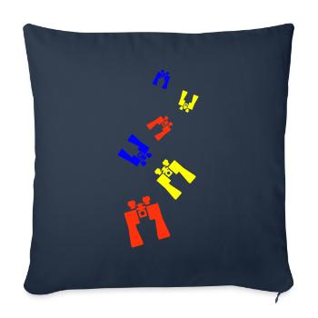 Binoculars Icon - Sofa pillowcase 17,3'' x 17,3'' (45 x 45 cm) - navy - Front