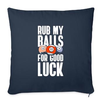 Billiard Billardspieler Kö 8-Ball - Sofakissenbezug 45 x 45 cm - Navy - Vorne