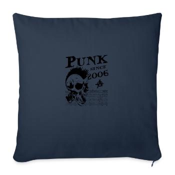 18 ans et toujours punk, Punks not dead, punk - Housse de coussin décorative 45 x 45 cm - bleu marine - Devant