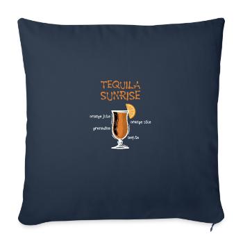 Tequila Sunrise Cocktail Team Tequila - Housse de coussin décorative 45 x 45 cm - bleu marine - Devant