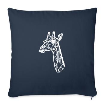 Slender Giraffe Geometric Lines Style - Sofa pillowcase 17,3'' x 17,3'' (45 x 45 cm) - navy - Front