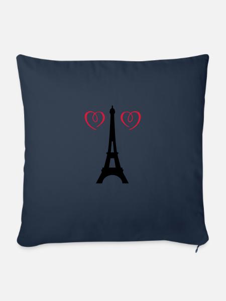 eiffel tower love - Sofakissenbezug 45 x 45 cm - Navy