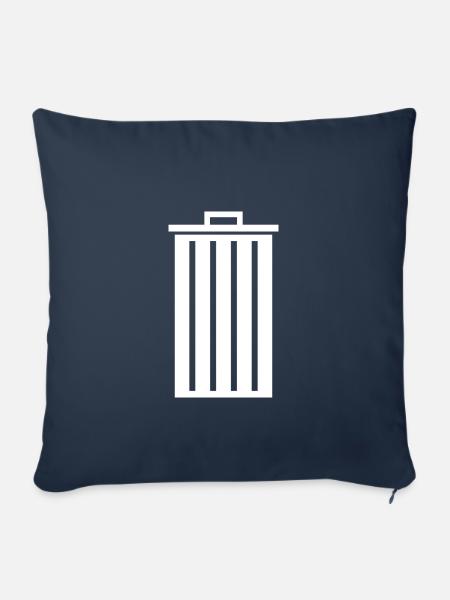 Mülltonne - Sofakissenbezug 45 x 45 cm - Navy